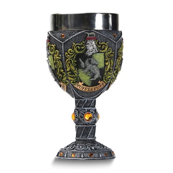 WIZARDING WORLD OF HARRY POTTER Hufflepuff Decorative Goblet Yellow Jeweled - Picture 1 of 6